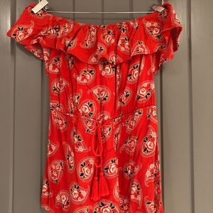 off the shoulder romper